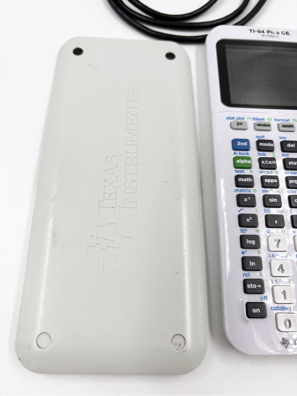Texas Instruments TI-84 Plus Python Graphing Calculator  White W/ Charger Works - Picture 3 of 6